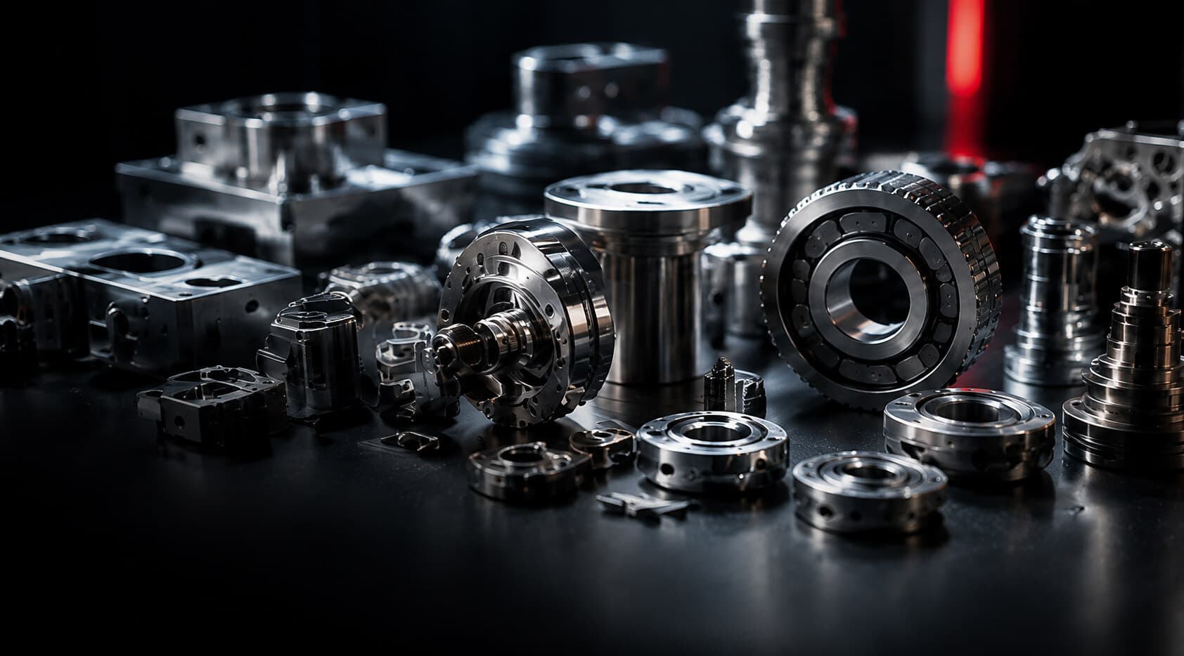 قطع ومكونات CNC عالية الدقة ومجموعات محامل وأغلفة معدنية